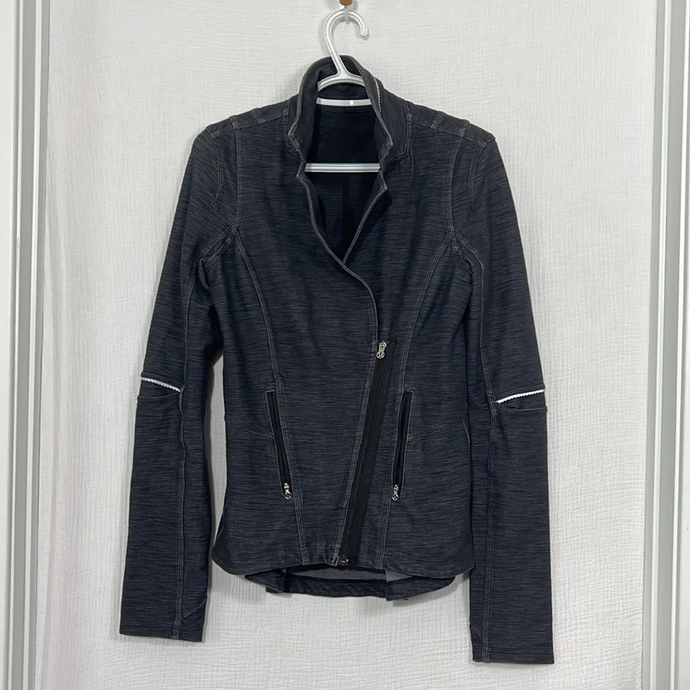 Lululemon Black/Fossil‎ Ride On Blazer Moto Jacket